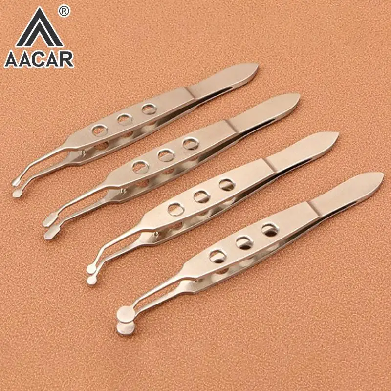 Ophthalmic Tweezers Clamp Metal Palpebral Gland Massage Meibomian Flap Eyelid Forceps Clip Eye Apparatus Medical Surgery Tool