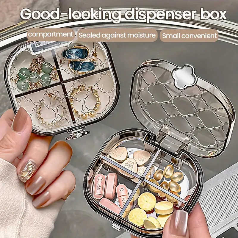

Convenient Multi-function Portable Pill Case Moisture-proof Sealed Travel Pill Organizer Plastic Mini Vitamin Container Home