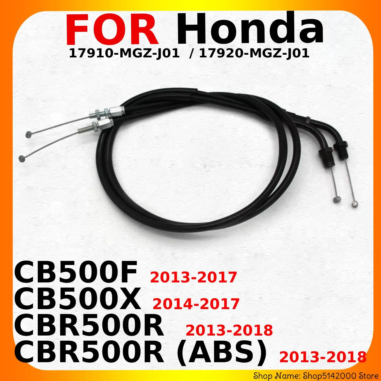 

Motorcycle Push&Pull Throttle Cable Line Wires Scooter Acceleration For Honda CB500F CB500X CB500FA CBR500R CBR500R (ABS) Parts