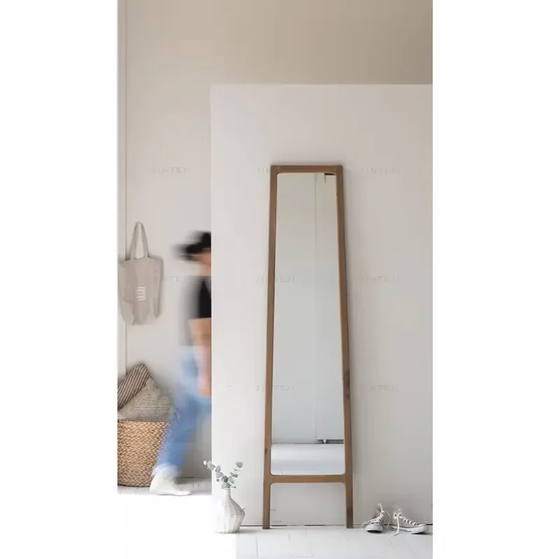 Classic Art Deco Large Wooden Standing Mirror Full Length Floor Dressing Mirror for Bedroom Living Room Home Decor