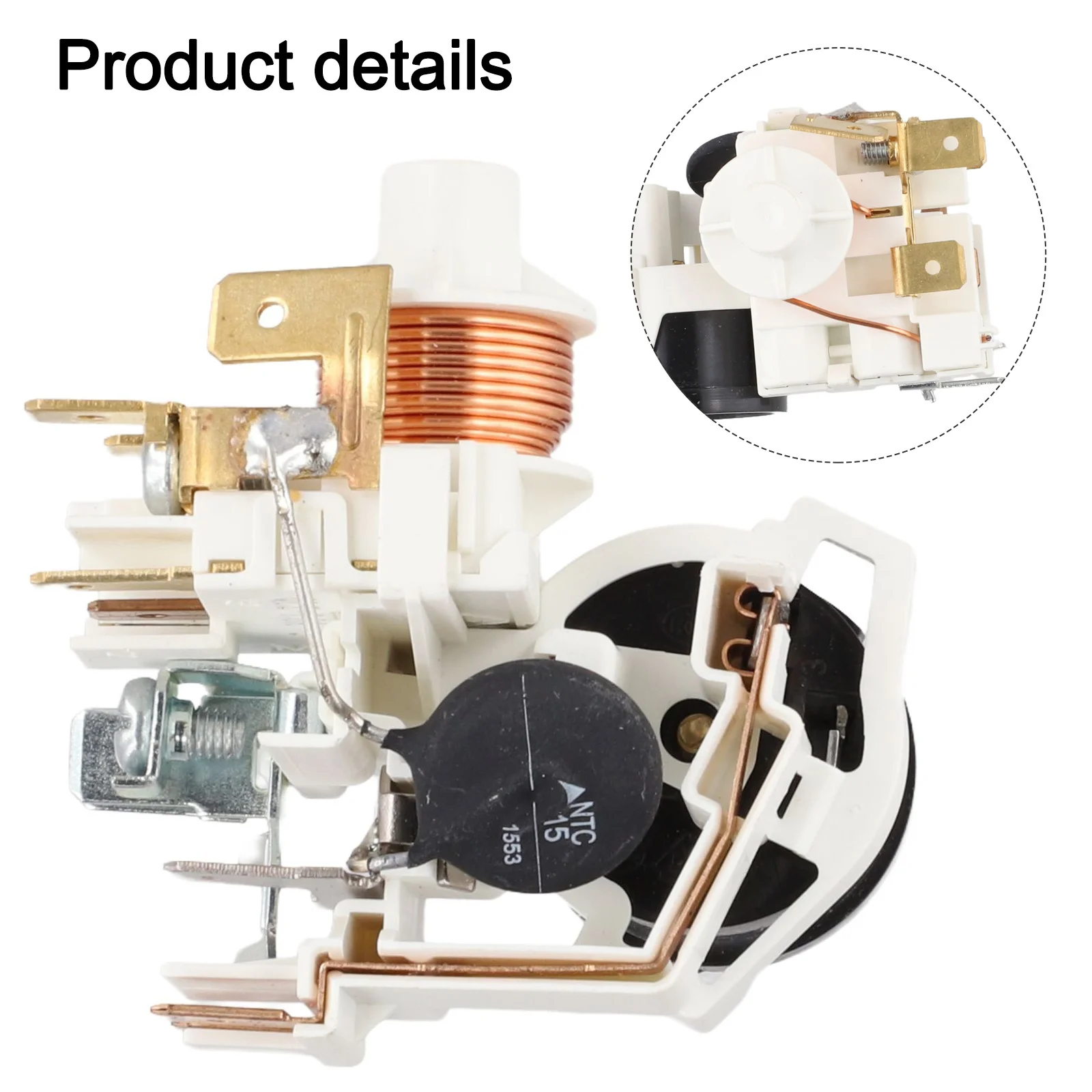 Relé de arranque PTC QLZ-6.40A, protector de sobrecarga del compresor para refrigerador, pieza de repuesto para reparación de electrodomésticos de refrigeración