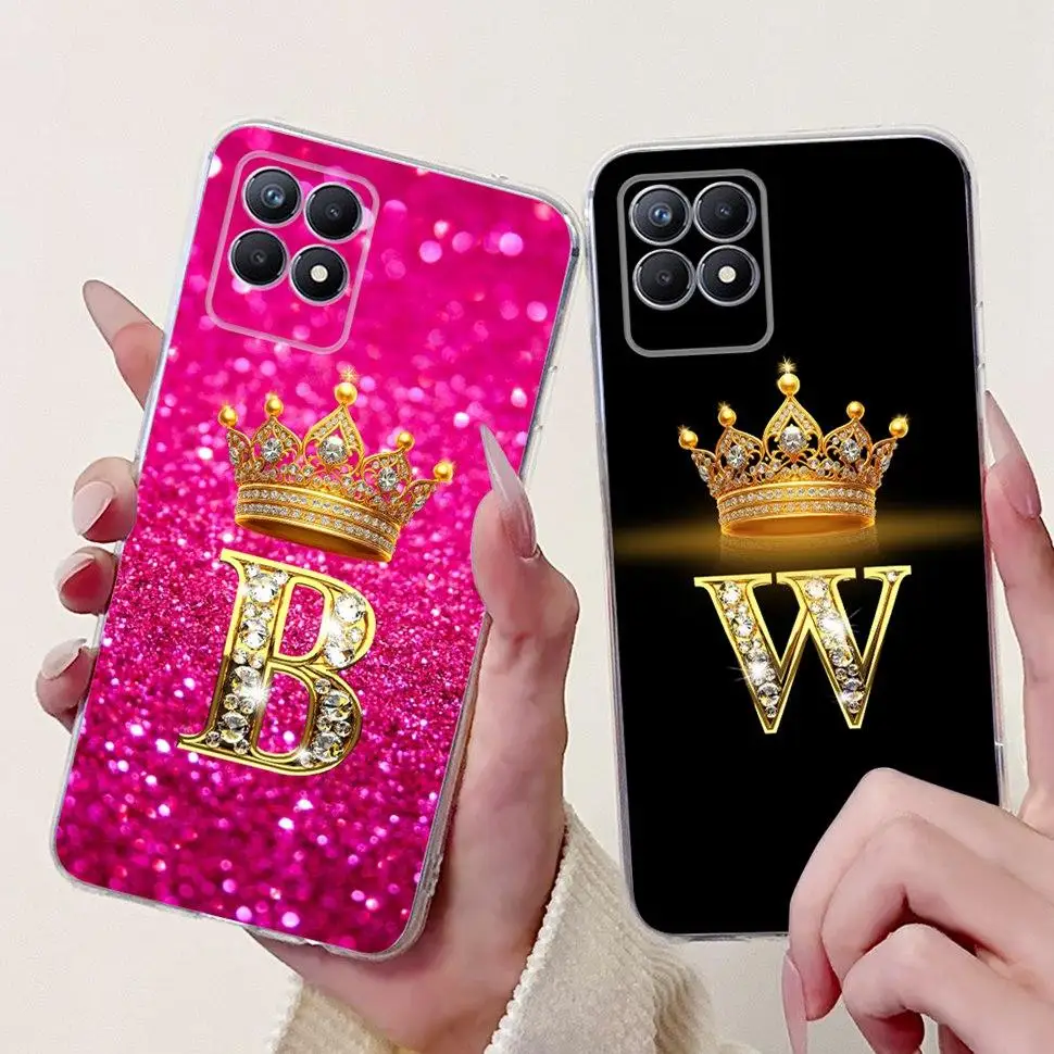 For Realme 8i Case RMX3151 Fashion Letter Cover Coque Soft Silicone Phone Case For Realme Narzo 50 Narzo50 8i Realme8i Bumper