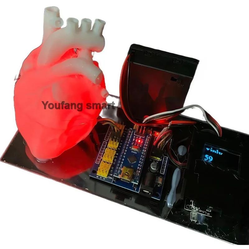 

Bionic Heart Rate Testing Robot with OLED Science Handmade Creative Technology for Arduino Robot DIY Kit NANO Programmable Robot