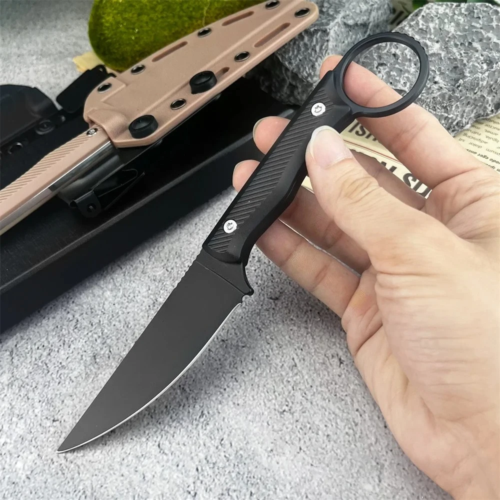 

Многоцелевой нож с фиксированным лезвием для улицы. Прочная конструкция полного сцепления и надежная ручка для точной резки и выживания.