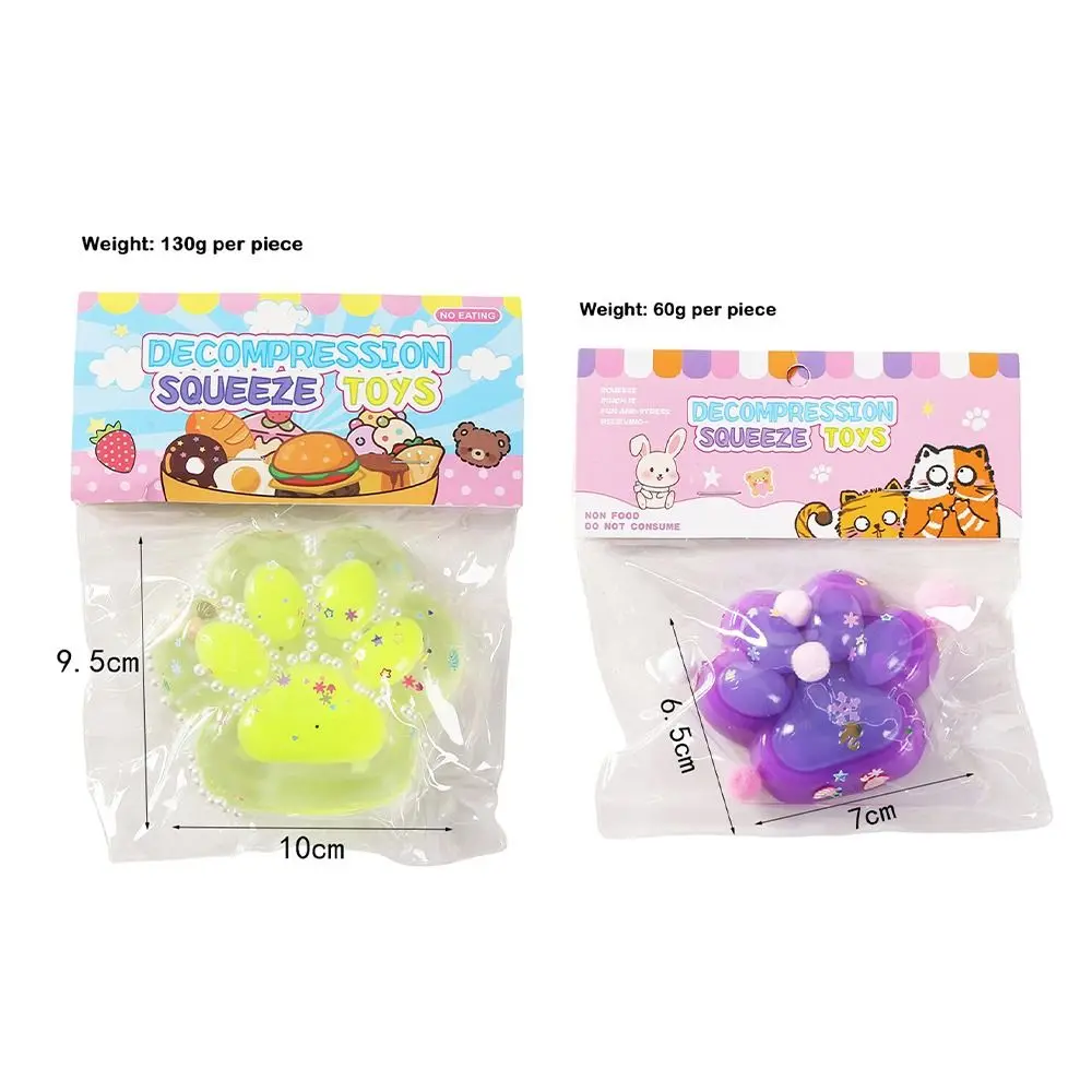 ใหม่ 10pcs Squeeze Cat PAW ของเล่น TPR Super Soft Squeeze ของเล่น Sticky Hand Relax ของขวัญความเครียดบรรเทาเครื่องมือ