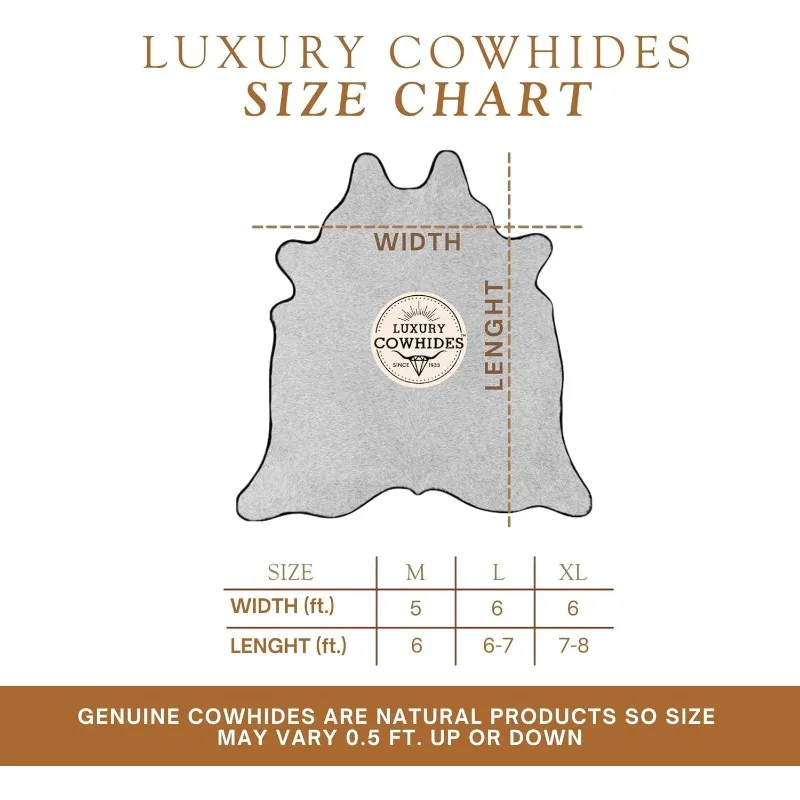 100% Genuine Dark Brindle Cowhide Rug - Modern Style Animal Skin Rug & Floor Carpet for Living Room