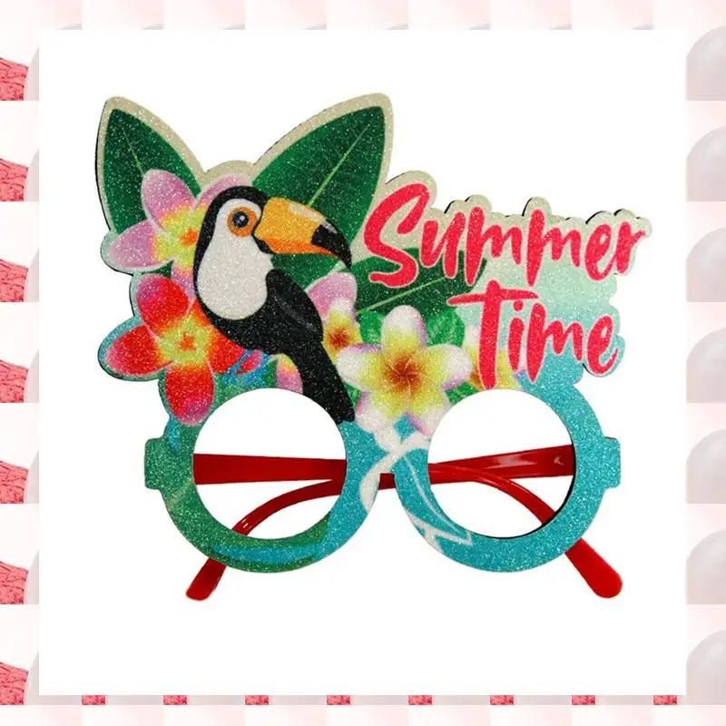 Цельные летние гавайские очки, как показано на рисунке, фетр + пластиковая оправа для фото очков с кокосовой пальмой, H