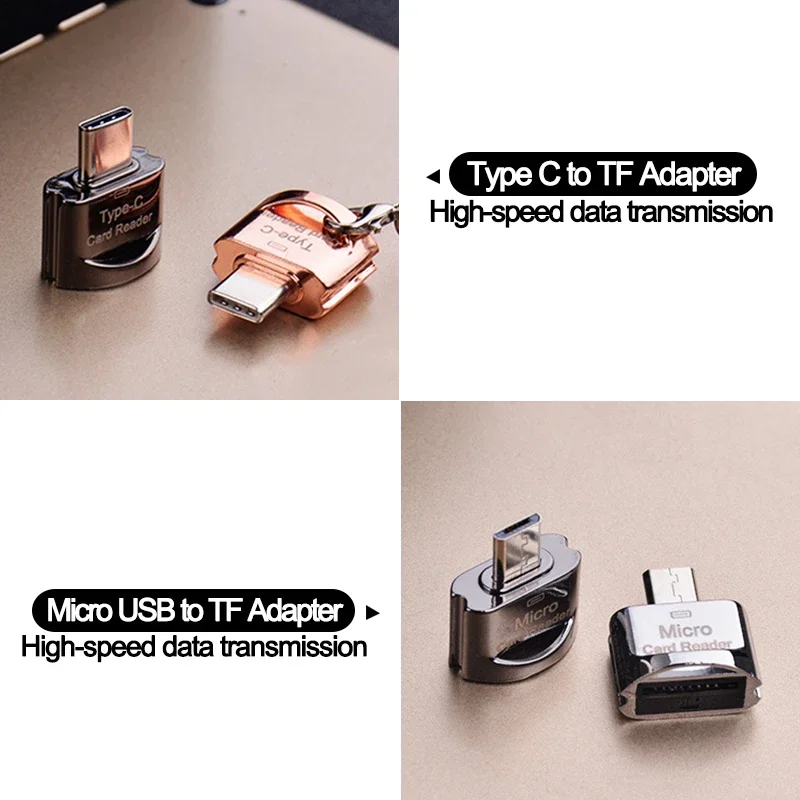 Adattatore da tipo C a Micro-SD TF lettore di schede di memoria intelligente OTG per Samsung Huawei Xiaomi Mini adattatore Micro USB 2.0 3.0 ad alta velocità