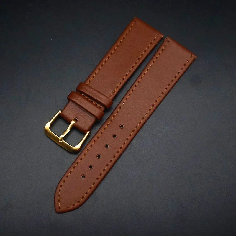 Watch Strap with PU-Leather Strap 12mm 14mm 16mm 18mm 20mm 22mm Suitable for Both Men Women Replace The Watch Strap