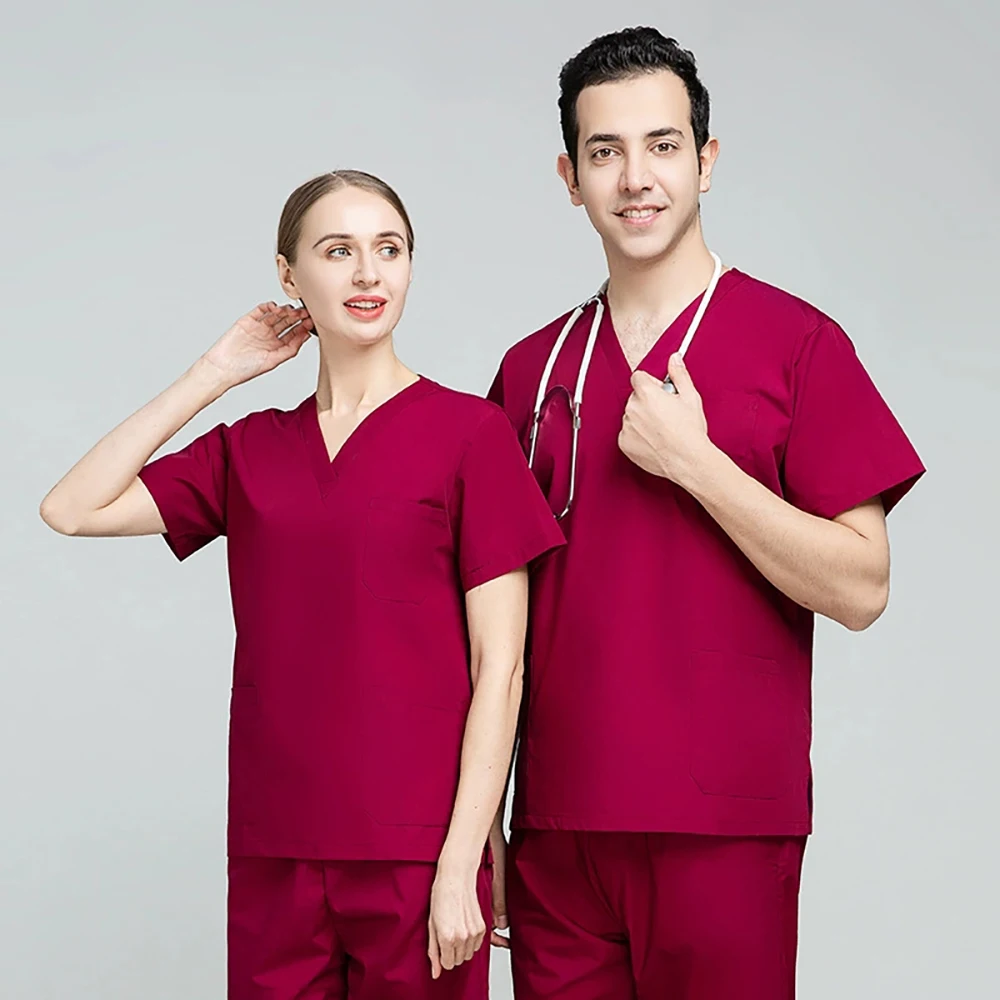 ชุดพยาบาลแบบใหม่ เสื้อยืดและกางเกงยืด ชุดพยาบาล ชุดแพทย์ ชุดศัลยกรรมทันตกรรม ชุดจ็อกเกอร์ อุปกรณ์เสริมสำหรับพยาบาล