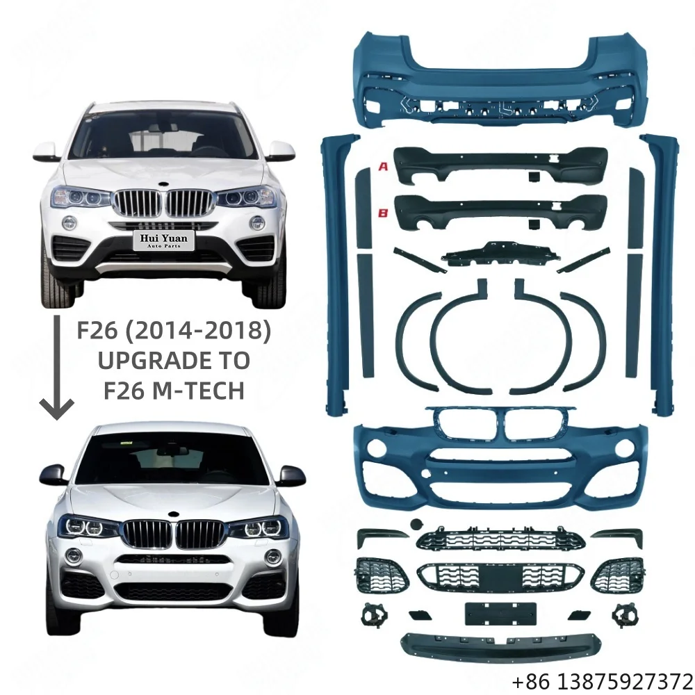 

Высококачественный обвес в стиле M-Tech F26 для X4 F26 2014-2018 XDrive25i XDrive30i, тюнинг-комплект бамперов