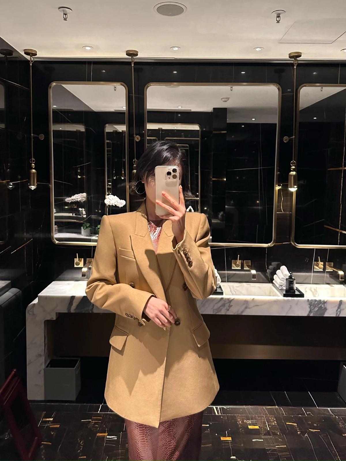 XULU Oryginalny Płaszcz w Kolorze Khaki, Wysokiej Jakości, Jesienno-Zimowy, Nowy, Elegancki, Do Pracy, Luksusowy, Dopasowany, Długi Rękaw, Proste Ramiona