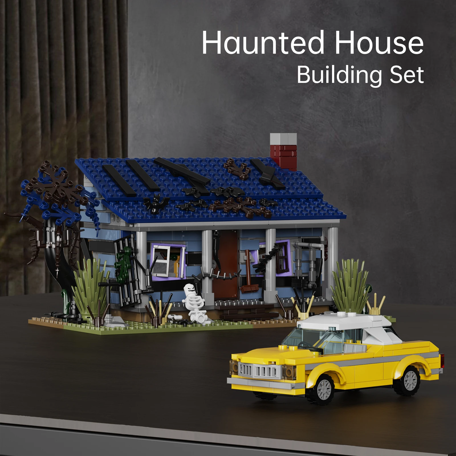 Evil Dead Haunted House Building Blocks Set  Scary Palace Horror Decor Architecture Model Kit Halloween Gift for Kids Boy Girl