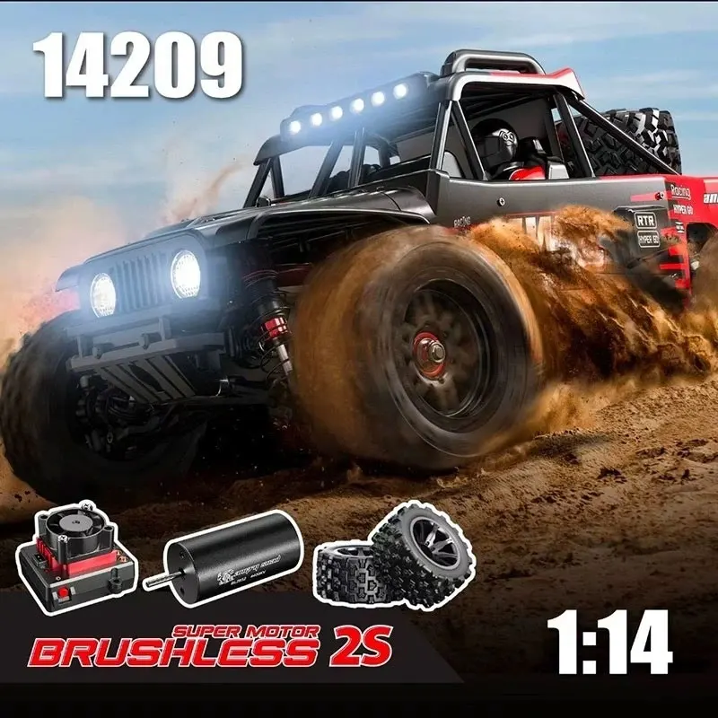 New MJX 14209 14210 V2.0 1/14 RC Car Brushless 2.4G Remote Control 4WD Off-road Racing RC Truck Electric Hobby Toys