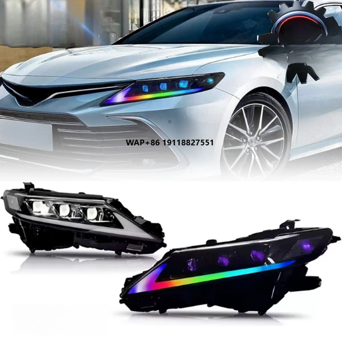 

Car Light for 2018-2023 8th Camry RGB Headlight DRL Dynamic Lamps Sequential Turn Signal