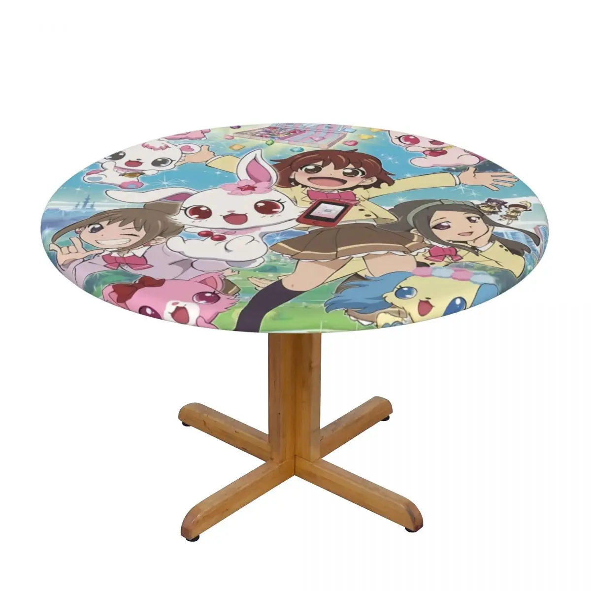 Customized Round Disney Cartoon Jewelpet Sanrio Japanese Anime Tablecloth Fit 45