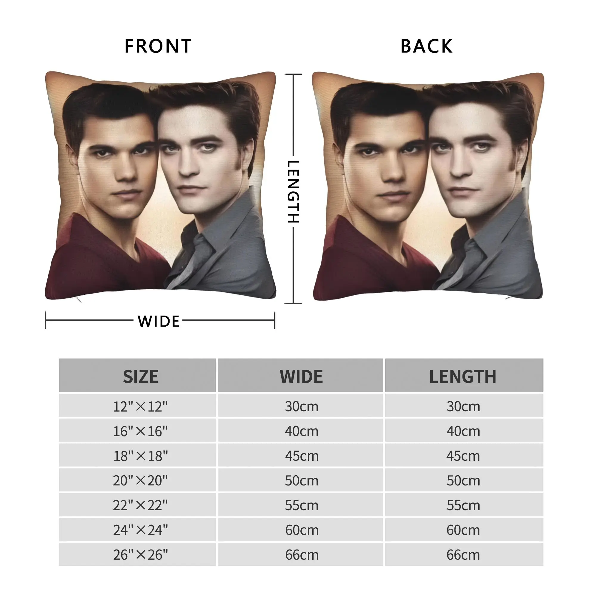 Vintage Twilight Meme Square Pillow Case  Cushion Cover Creative Zipper Decor Pillowcover for Living Room 40*40cm