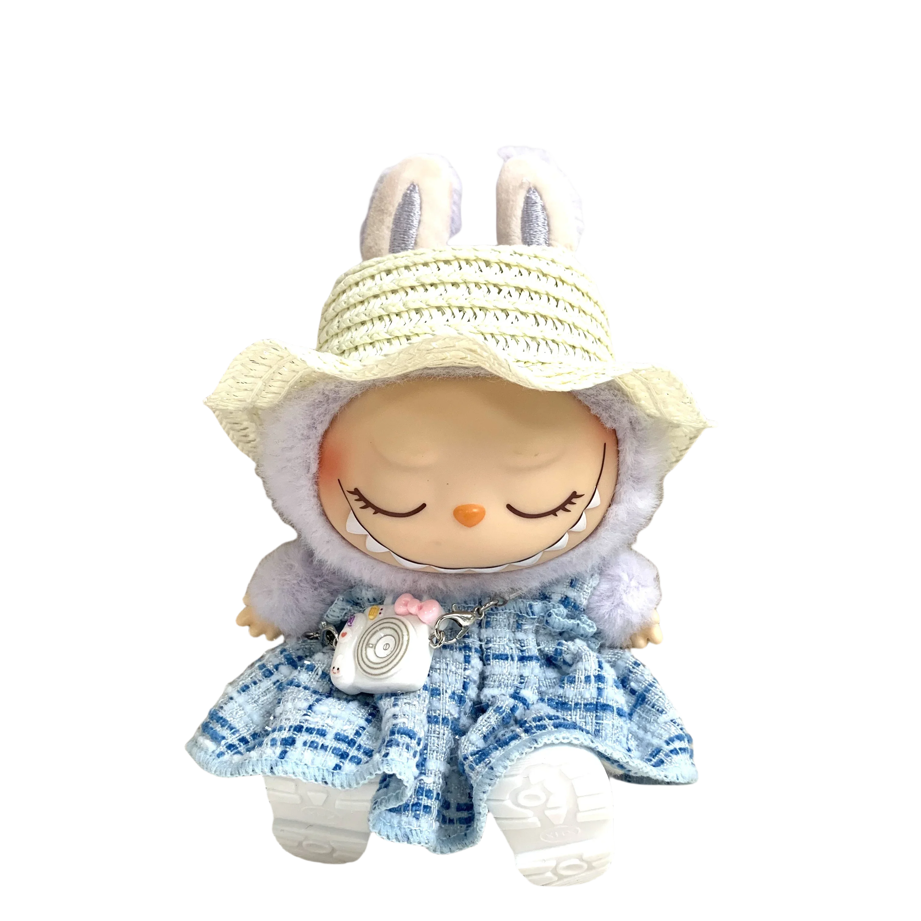 17 см плюшевая кукла Labubu, черное платье, костюм, аксессуары для Kpop Exo Idol, хлопковая одежда для кукол, наряд Labubu V1 V2