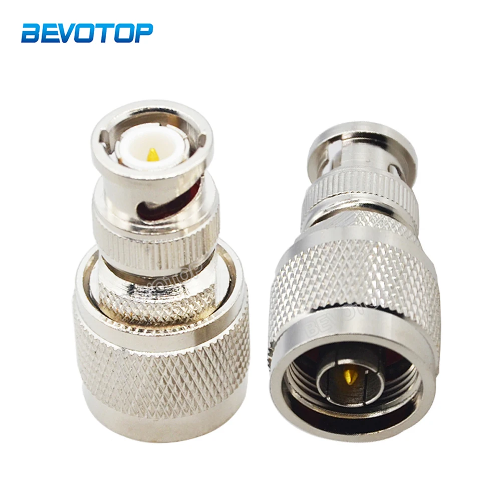 1Pcs BNC Male Plug to N Male Female Connector 50 Ohm RF Coaxial Adapter Antenna Radio Adaptor Straight Type Plated Nickel