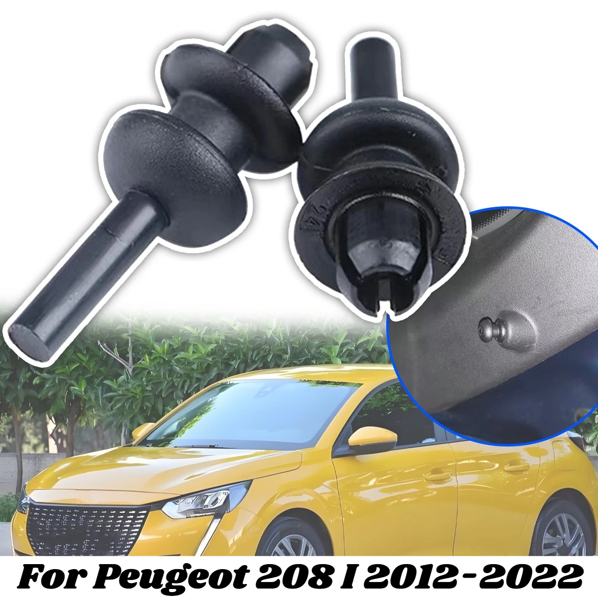 2pcs For Rear Boot Parcel Shelf Cord Strap Clips Mounting Hook Bracket 7903077159 Car Accessories For Peugeot 208 I 2012-2022