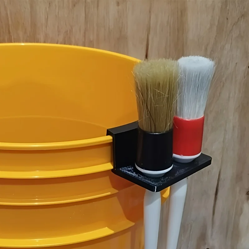 1 Brush Holder for Wash Bucket - Compatible with Most Standard Car Wash Buckets, Easily Attaches to the Bucket, More Convenient