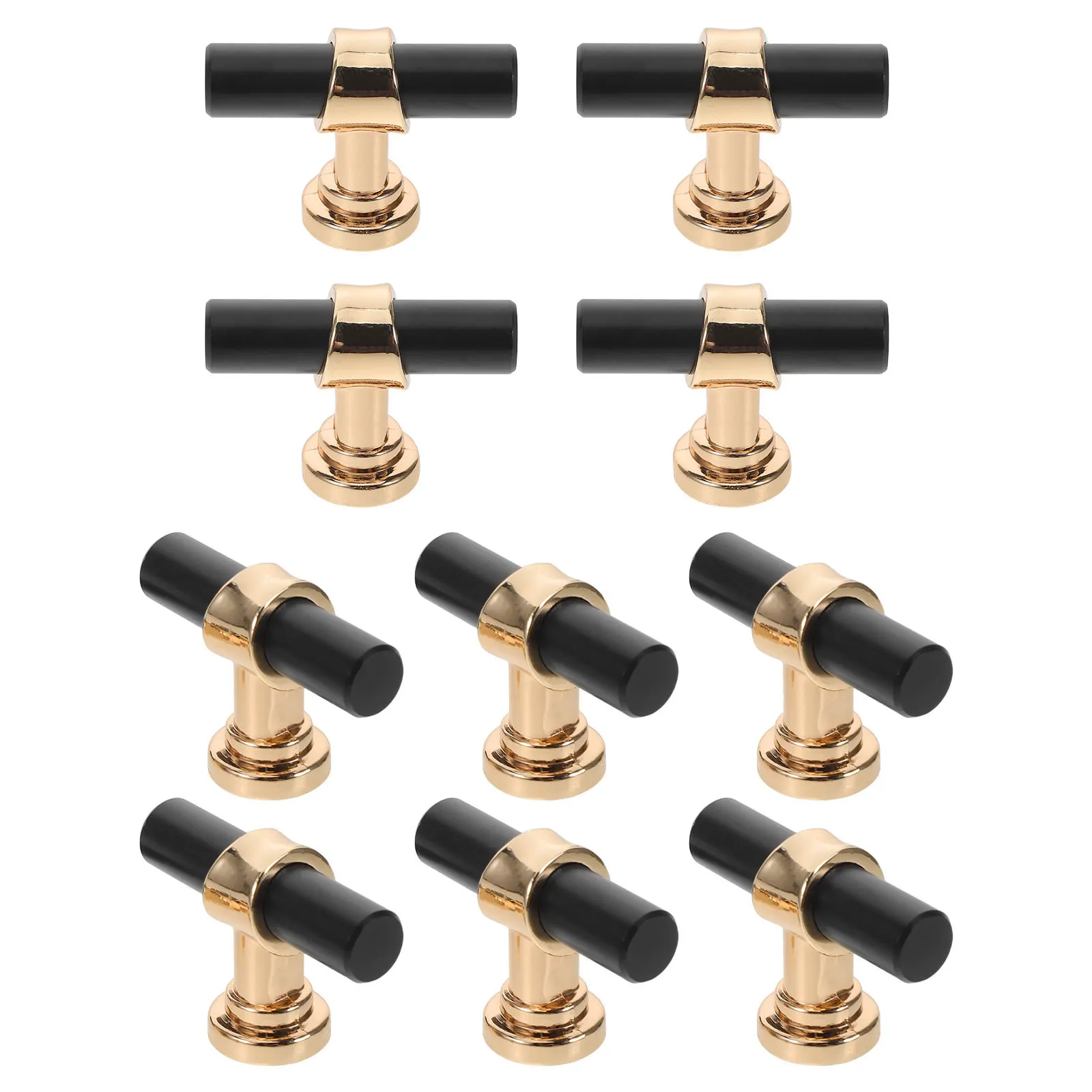 

10Pcs Black Knurled Solid Alloy Cabinet Knobs and Handles Single Hole Kitchen Drawer Pulls Wardrobe Door Cupboard Hardware