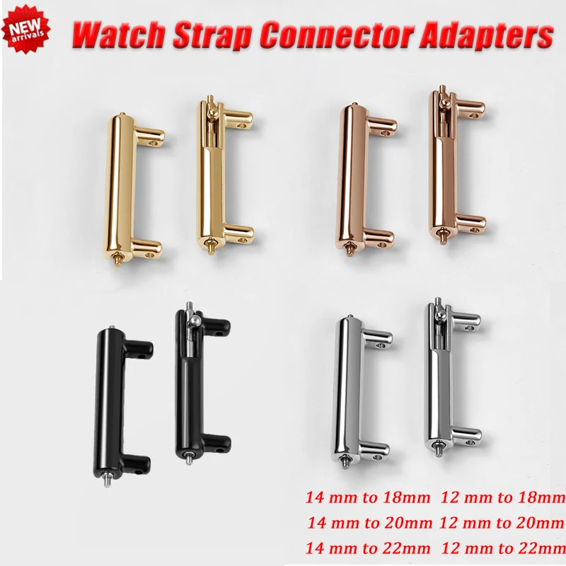 Universal Watch Strap Connector Adapters for Samsung Galaxy Watch 6 5 4 12mm/14mm To 20mm/22mm Stainless Steel Strap Link