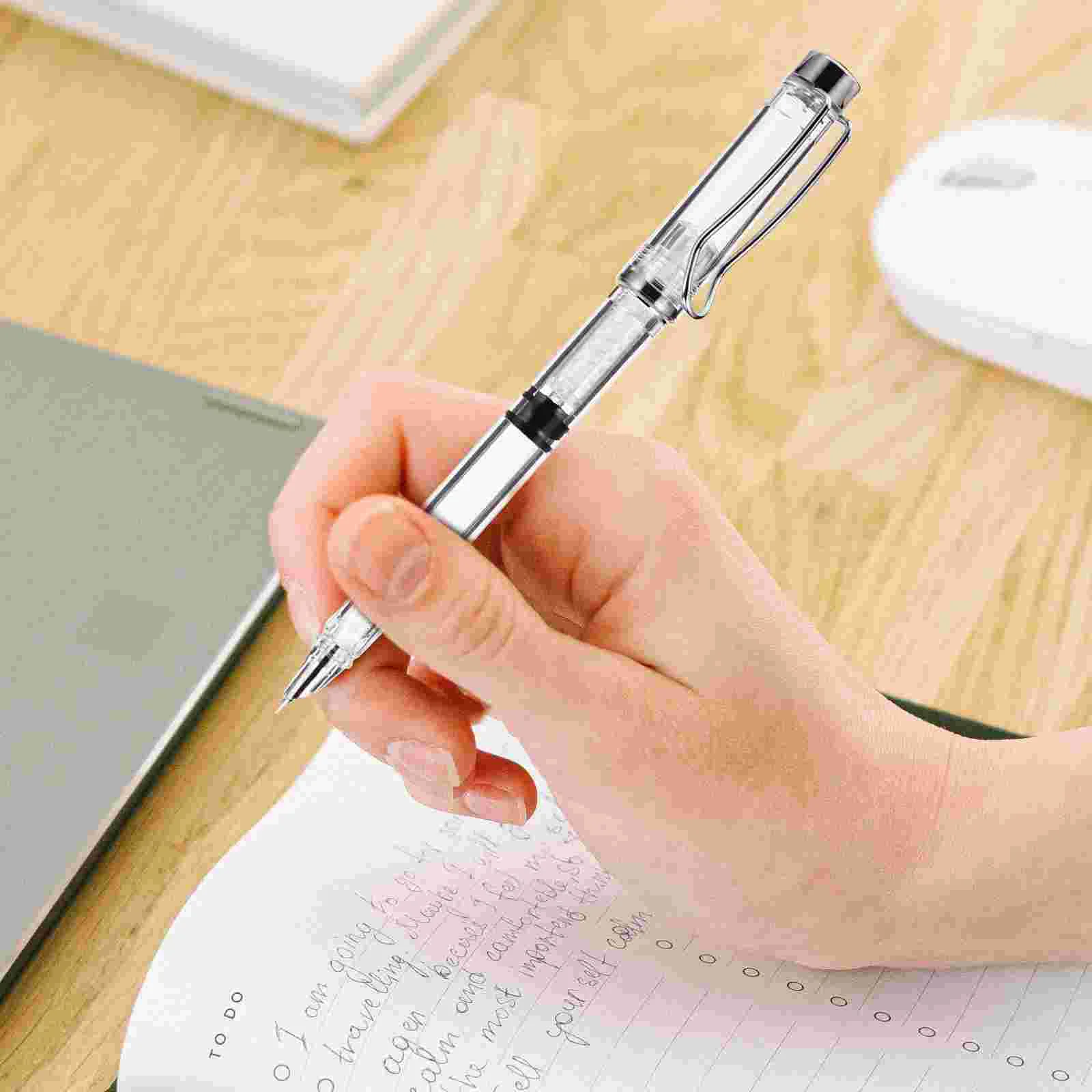 

2 Pcs Pen Converter Refillable Ink Fountain Writing Stationery Practice Student