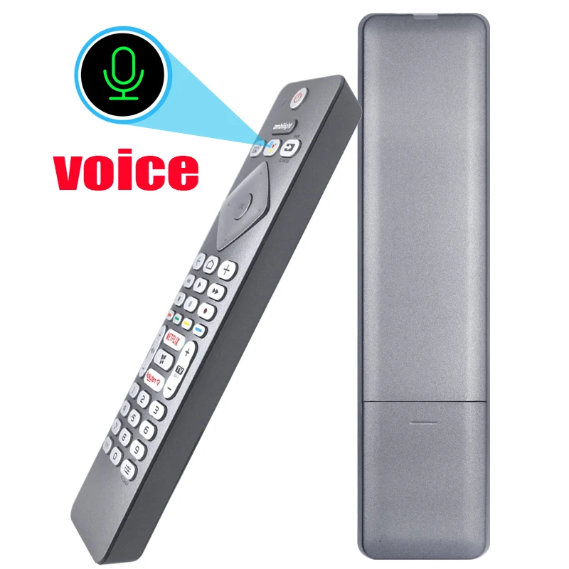 43PUS7354/12 Voice TV Remote Control for Philips 7300 Series 4K LED Android TV with Ambilight, Voice Control, Google Assistant