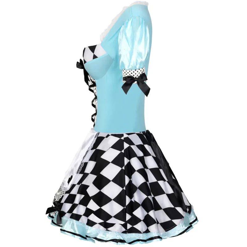 Disfraz de Alicia en el país de las maravillas para mujer y niña, traje de princesa azul, dulce Lolita, sirvienta, Cosplay de Halloween, ropa para mujer