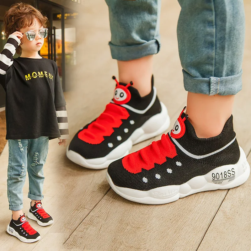 Children Running Sneakers Boys Kids Shoes Mesh Breathable Anti-Slip Walking Patchwork Tenis Toddler Soft Soled Girls Shoes