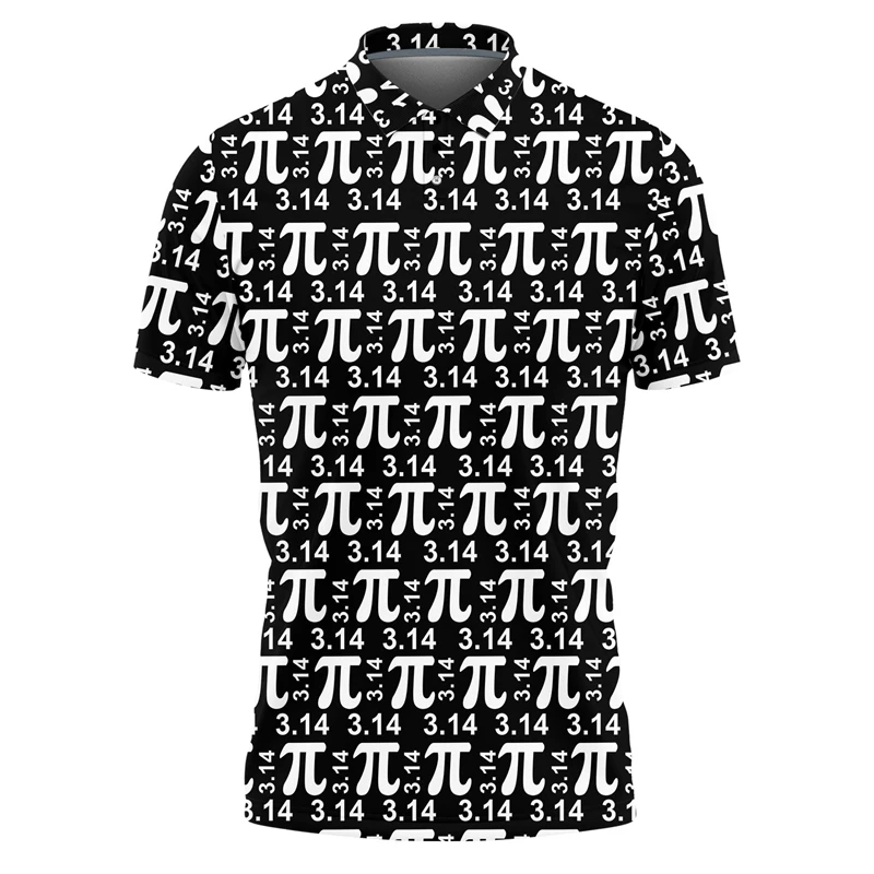 مضحك بي يوم الجرافيك قميص بولو للرجال موضة الصيف التلبيب زر ثلاثية الأبعاد مطبوعة الرياضيات المعلم تي شيرت عادية شخصية الاطفال المحملة #3