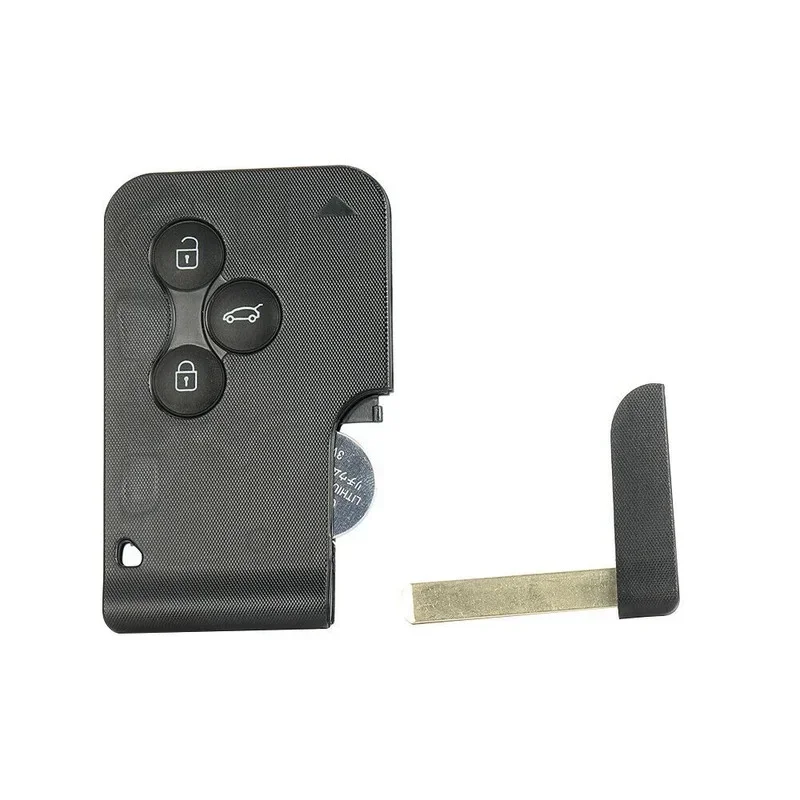 

3 Button Remote Control Key PCB Ultrasonic Black Smart Key 433mhz ID46 Chip Car Accessories for Renault Megane Scenic 2003-2008