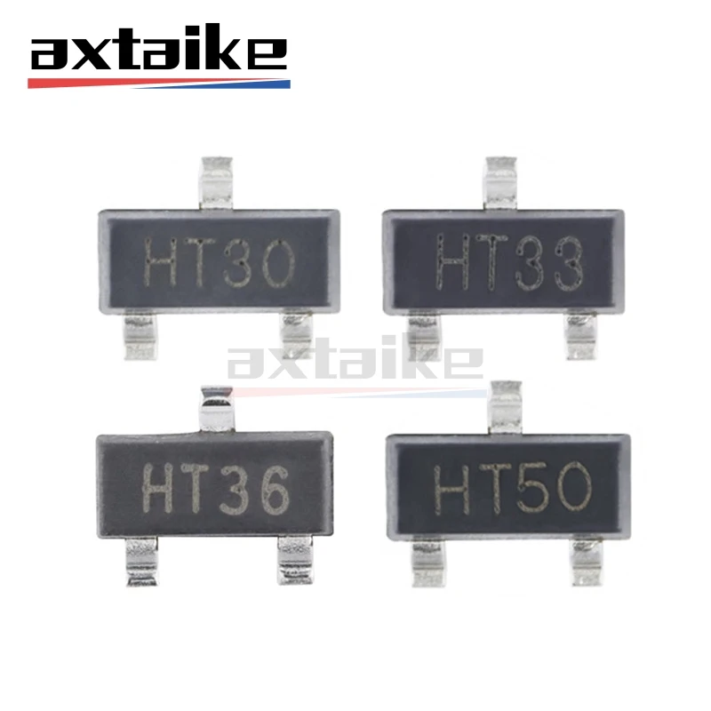 20PCS HT7530 HT7533 HT7536 HT7544 HT7550 HT30 HT33 HT36 HT44 HT50 3V 3.3V 5V 3.6/4.4V SOT23 SMD LDO Low Dropout Linear Regulator