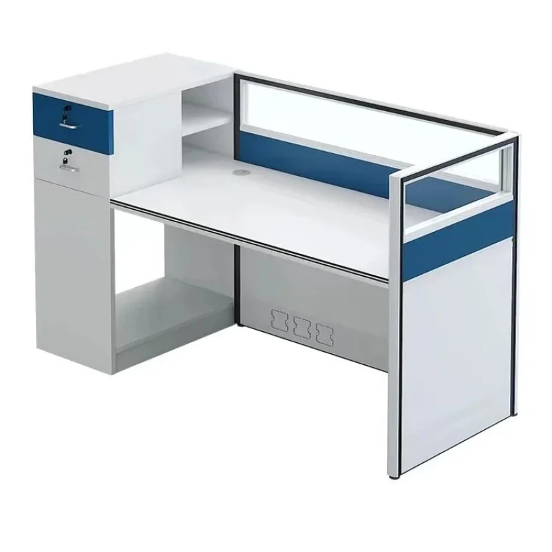 custom.Modern 4-Person Industrial Workstation Furniture Easy Assembly Partition Workbench Workstations Computer Use