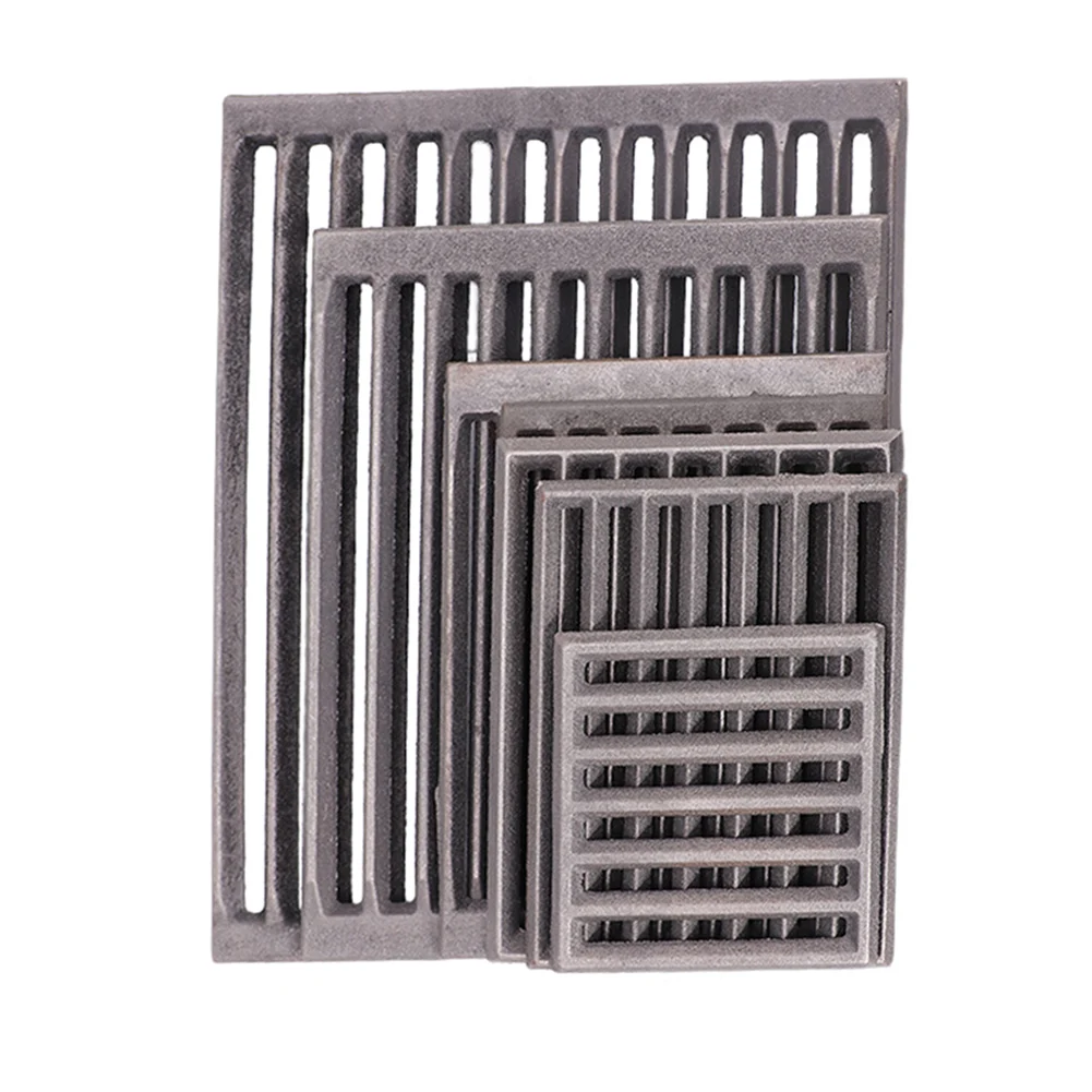 1pc Cast Iron Square Grill Grate Furnace Bottom Grate For Raw Iron Furnace Stove Temperature Resistant Boiler Grate Fittings