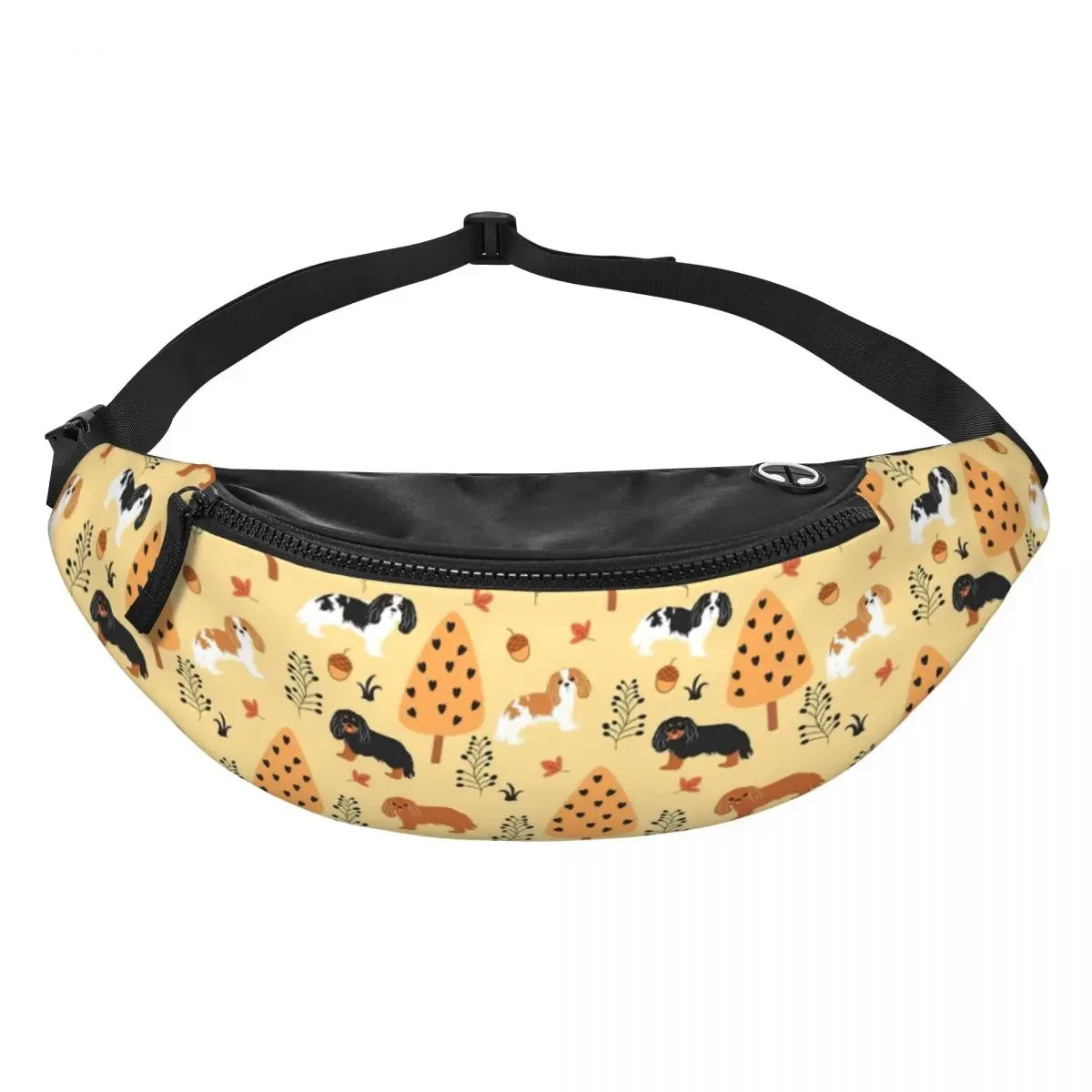 Cavalier King Spaniel In Autumn Fanny Pack for Men Women Dog Crossbody Waist Bag Cycling Camping Phone Money Pouch