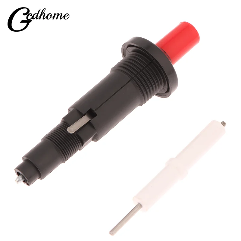 1Set Push Button Piezo Ignitor With Cable Spark Ignition Kit Pressing Sparking For Oven Stove BBQ Camping Hiking Kitchen Lighter