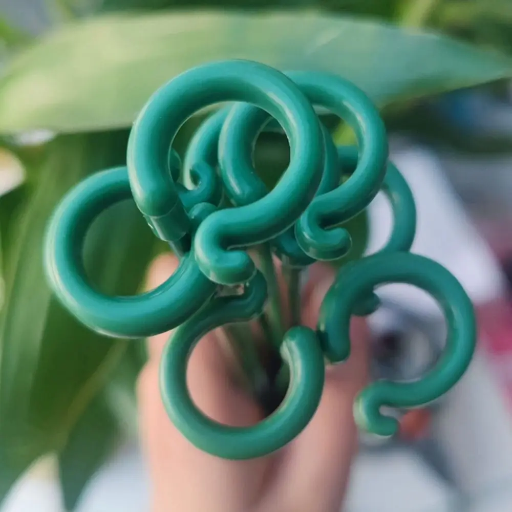 10개입 지지대 식물 지지대 말뚝 17/27/37cm 흔들림 방지 분재 고정 도구 3mm 내구성 꽃 덩굴 등반 브래킷