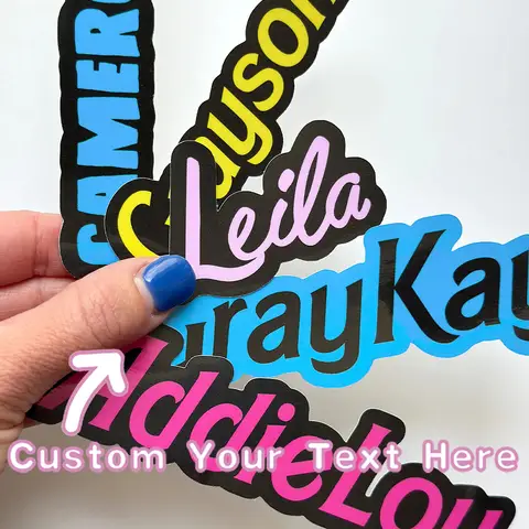 Custom waterproof name stickers, personalized vinyl stickers - name stickers - custom stickers, water bottle stickers, laptop de