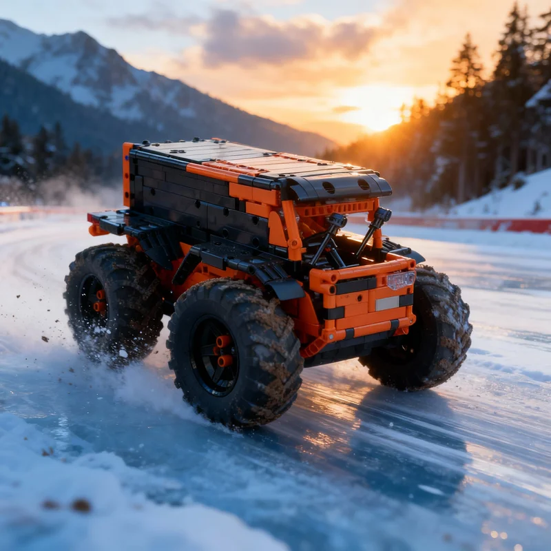 

899 деталей MOC Technical MOD: Модель квадроцикла Big Foot, конструктор, развивающая игрушка, подарок на Рождество, архитектурный набор, DIY, креативное решение для обучения