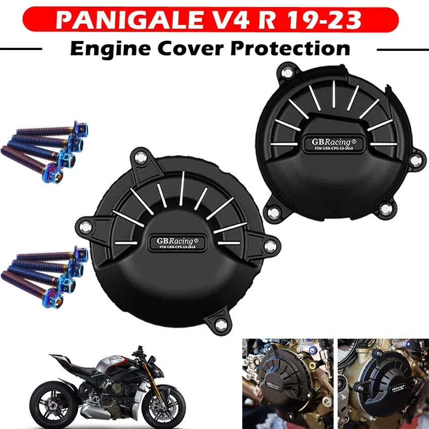 

Motorcycles Engine Cover Protection Case For Case GB Racing For DUCATI PANIGALE V4 R 2019-2024 V4R GBRacing Engine Covers