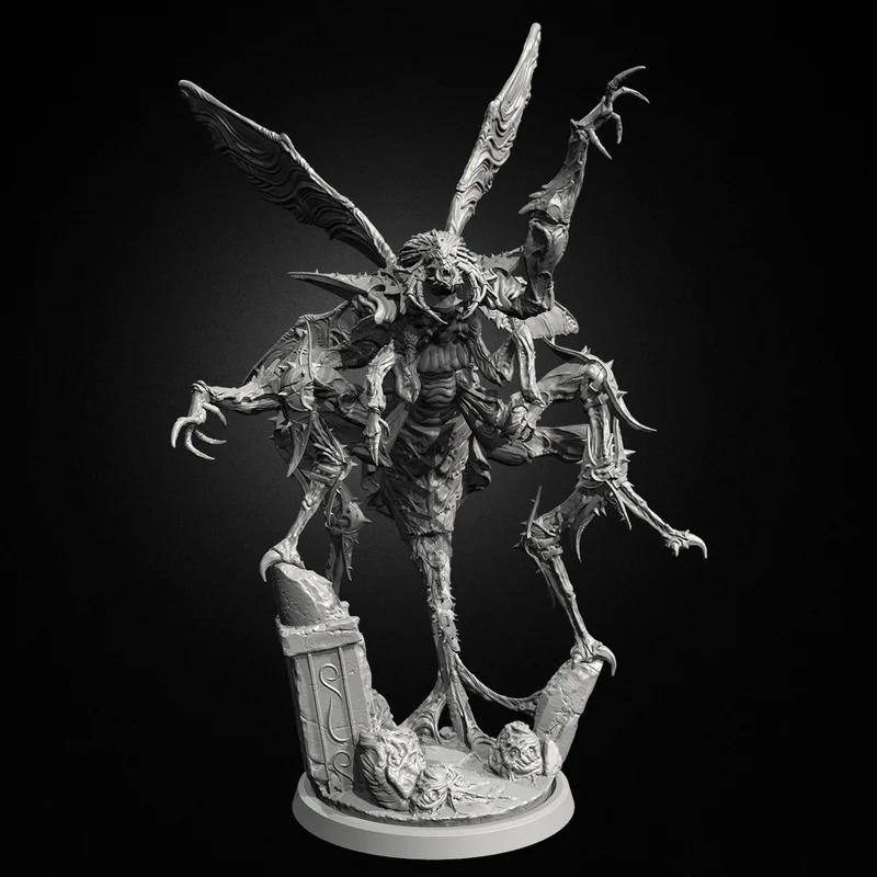 

38mm 50mm 75mm Worm King Dungeon Resin Model Figure Gk Micro Miniature 3d Printed White Model Toy Unassembled And Unpainted Kit