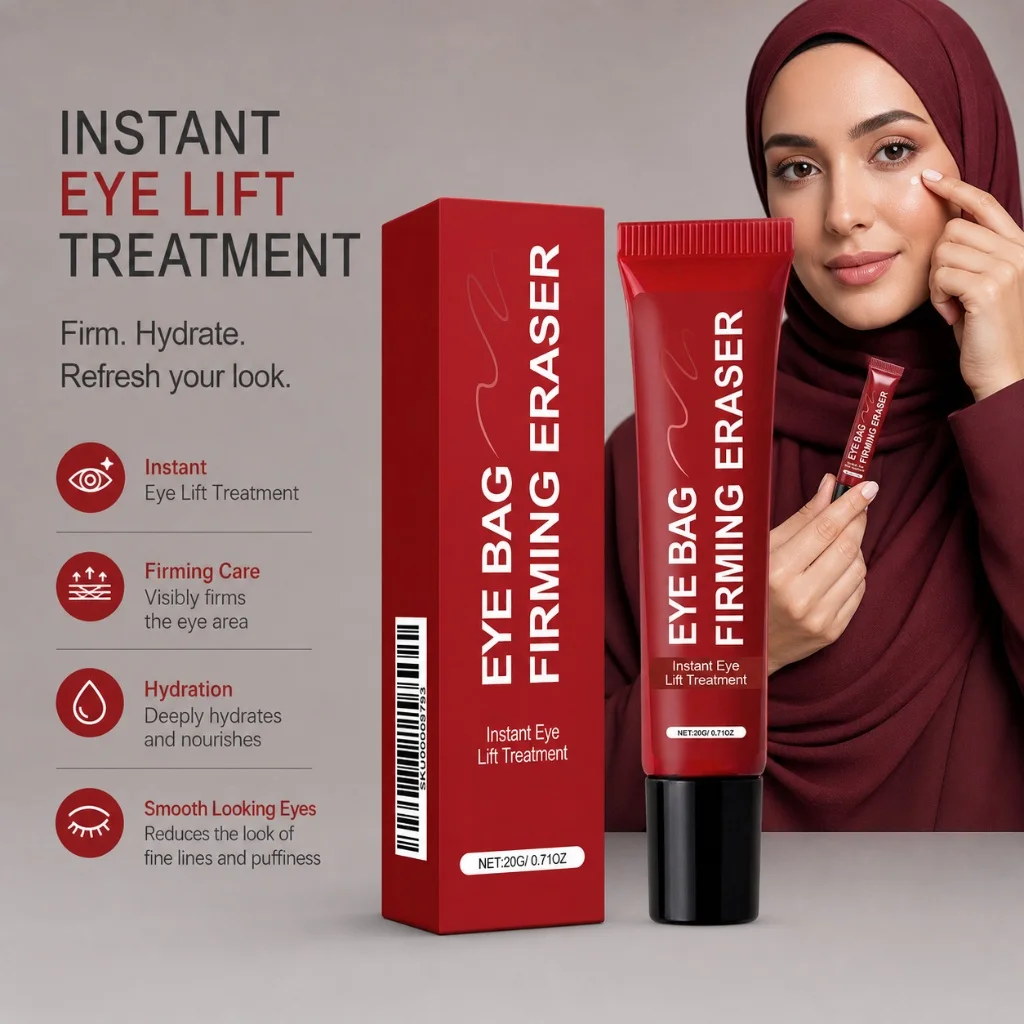 Creme Firmador para Olheiras e Bolsas - Lifting Instantâneo, Hidratação Profunda, Refrescante e Reafirmante para a Área Abaixo dos Olhos - Tratamento Suave e Nutritivo para os Olhos