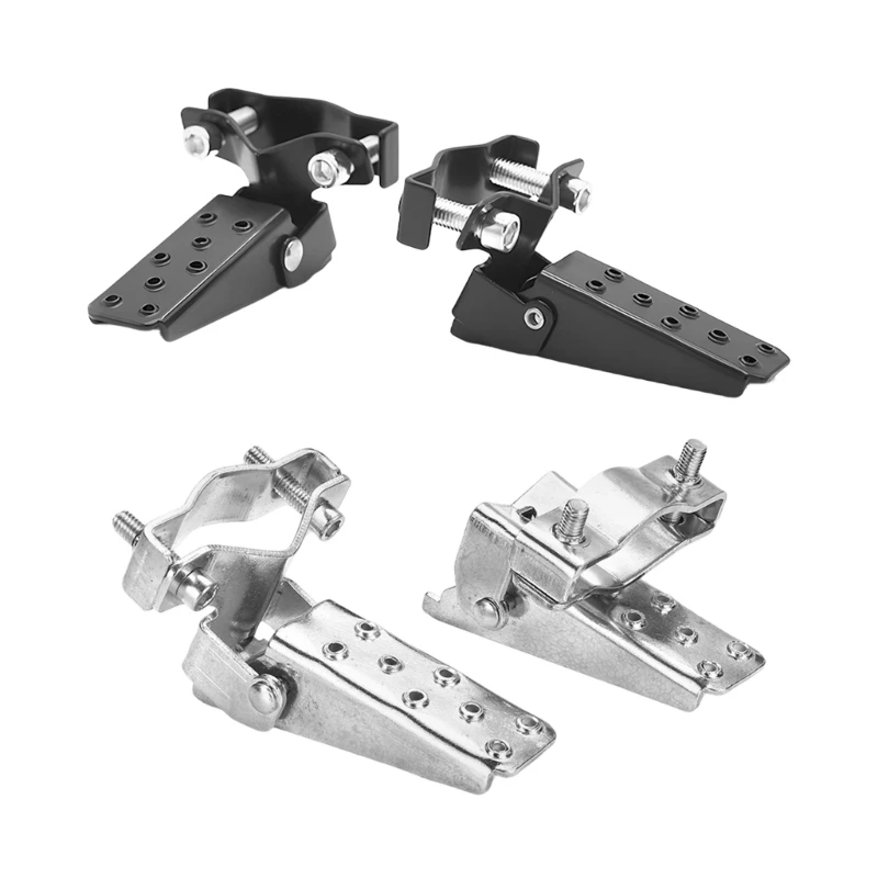 400B Motorcycle Footpegs Strong Steel Construction Clamp On Foldable Foot Pedals