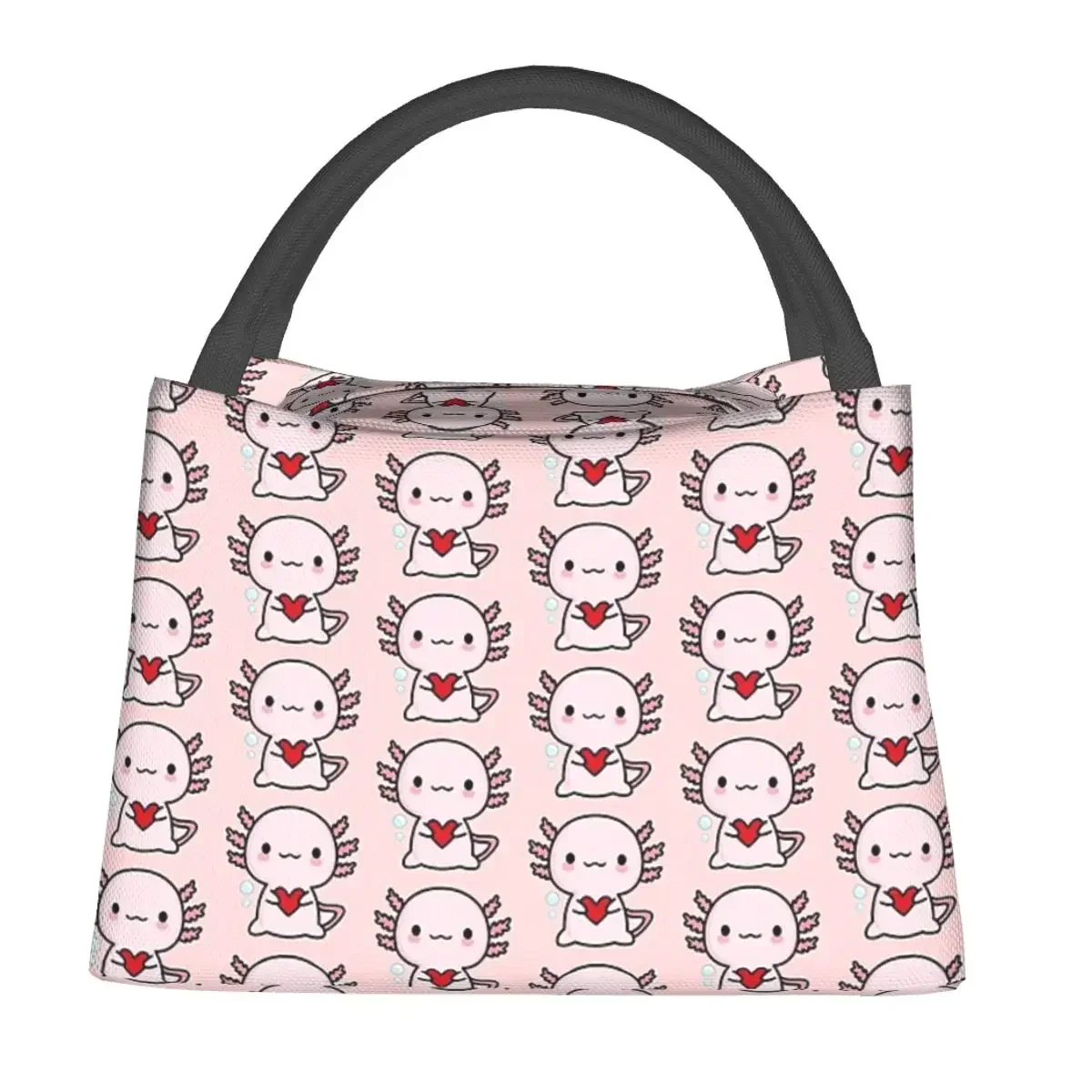 Copia De Copia De Cute Axolotl Salute Lunch Bags Insulated Bento Box Lunch Tote Leakproof Picnic Bags for Woman Girl Office