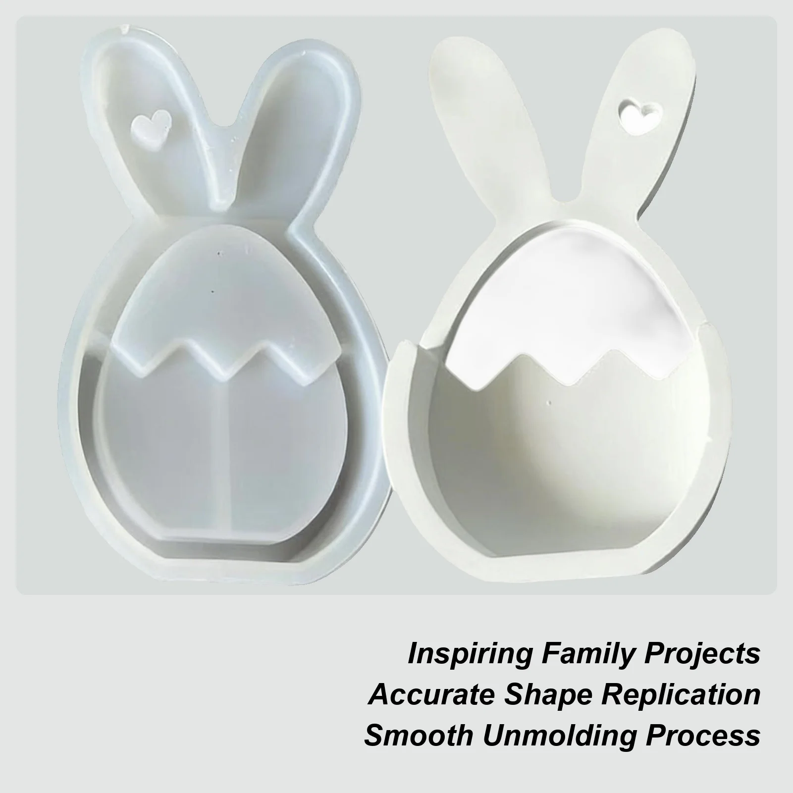

Форма для пасхального яйца кролика, легкосъемная весенняя форма для рукоделия, форма для пасхального кролика, силиконовые формы для смолы, эпоксидной смолы, восковой пластырь для дома