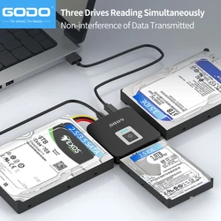 GODO Adapter IDE Hard Drive Adapter Kit SATA/IDE to USB 3.0  SATA Cable Converter for 2.5/3.5 inch IDE and SATA HDD/SSD