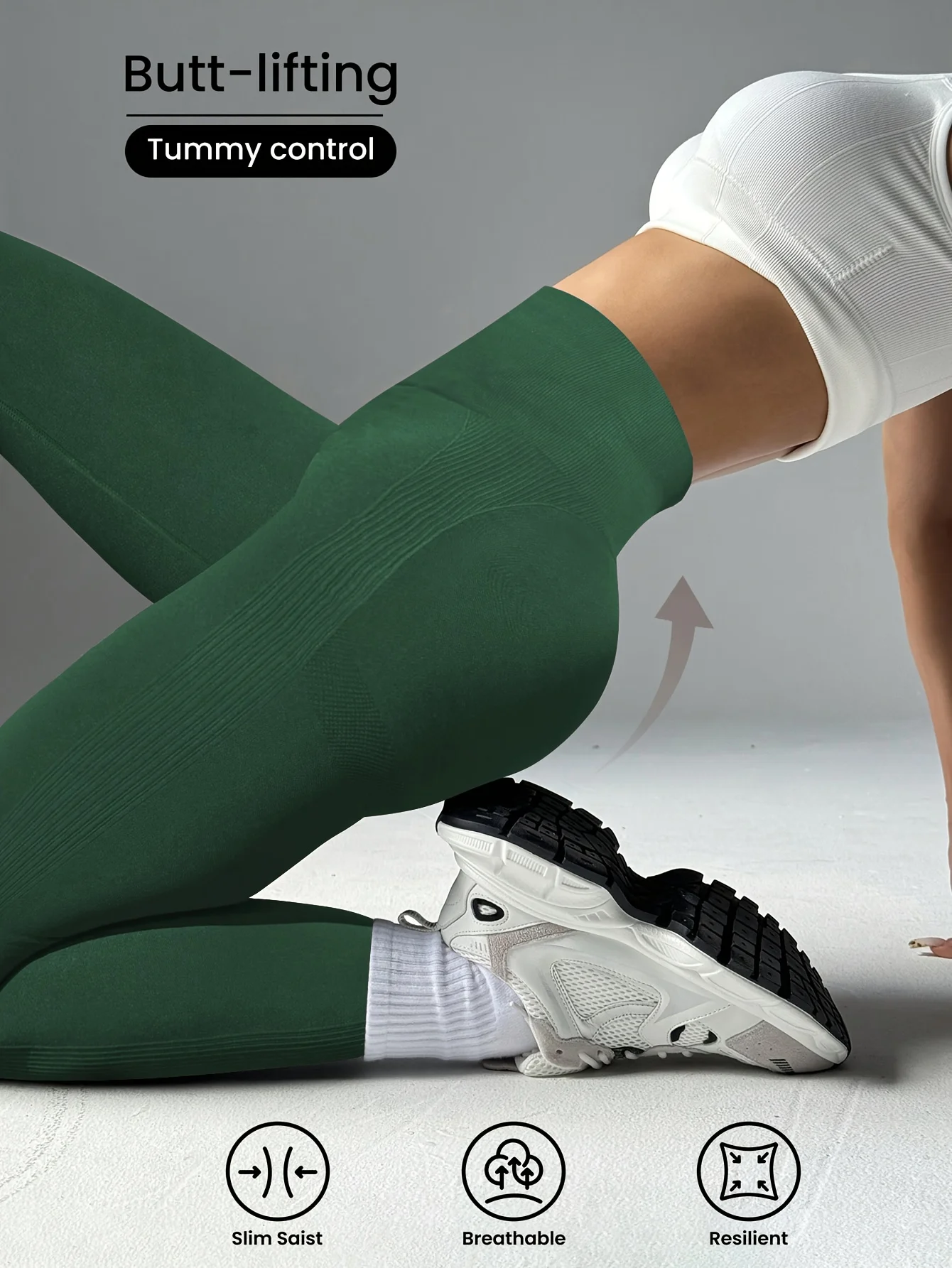 High Stretch Black Yoga Long Pants, Casual Daily Wear Sports Legging
