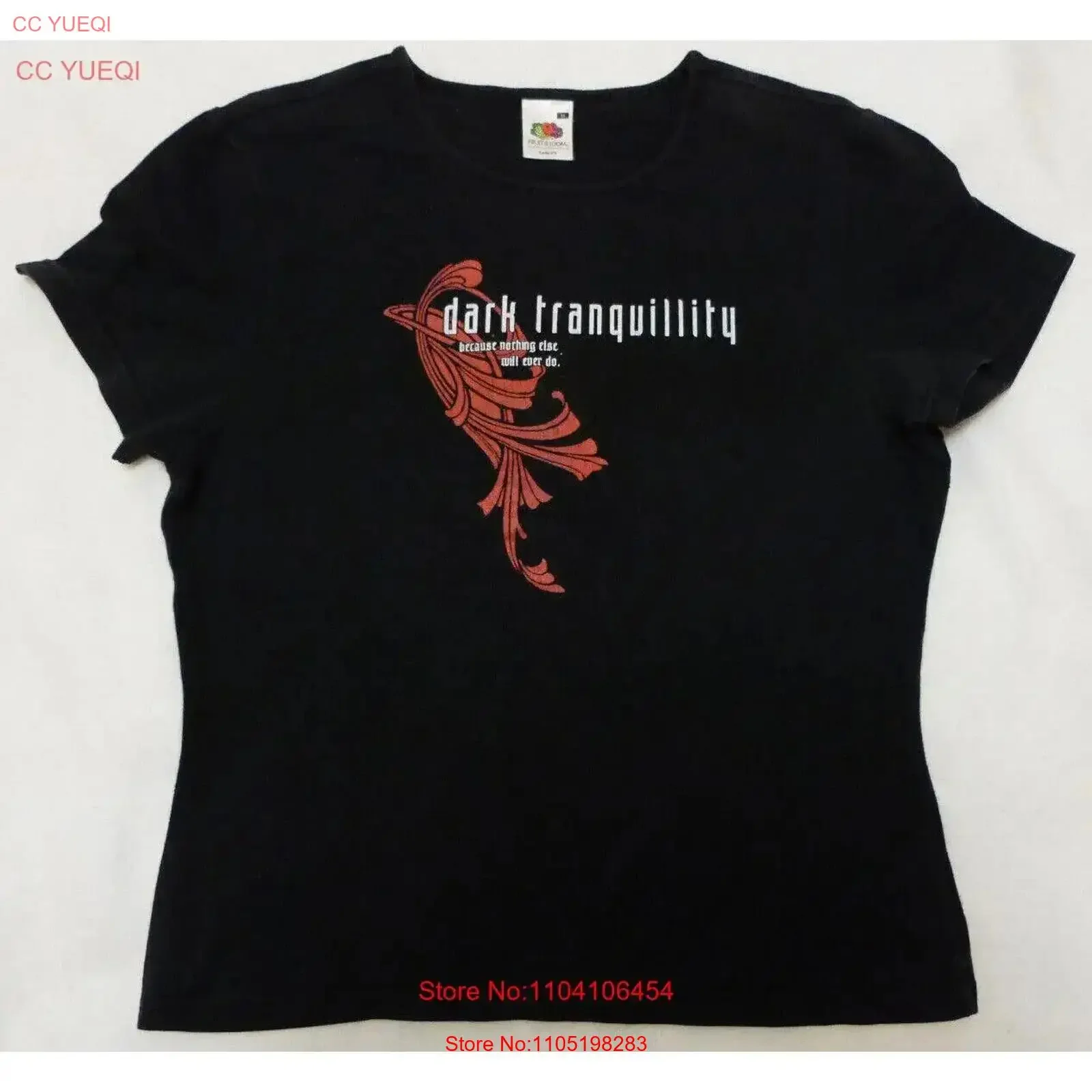 الرافعة الداكنة لأن لا شيء آخر سوف تفعل قميص السيدات Y2K VINTAGE M خمر غسلها موضة عادية امتدت الرسم #1